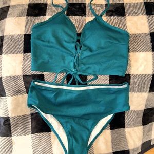 Green Two Piece Swimsuit